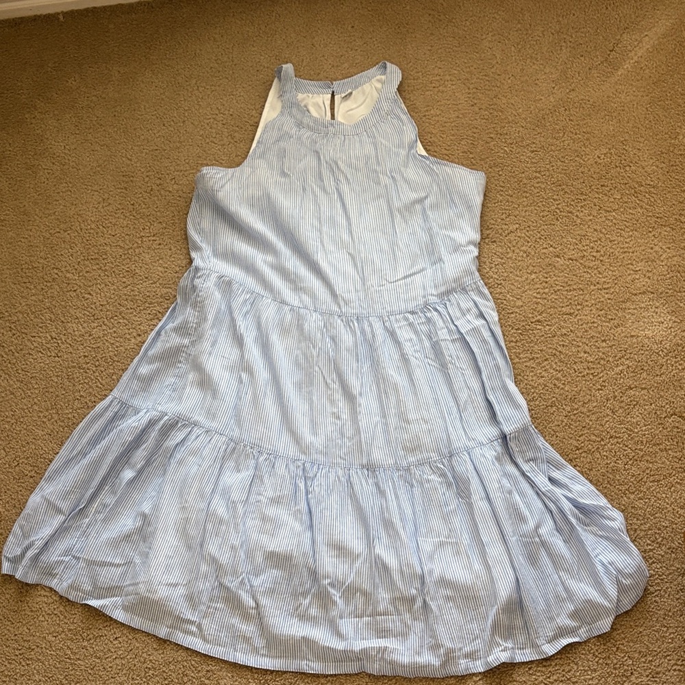 Old Navy Light Blue Striped Women’s Dress